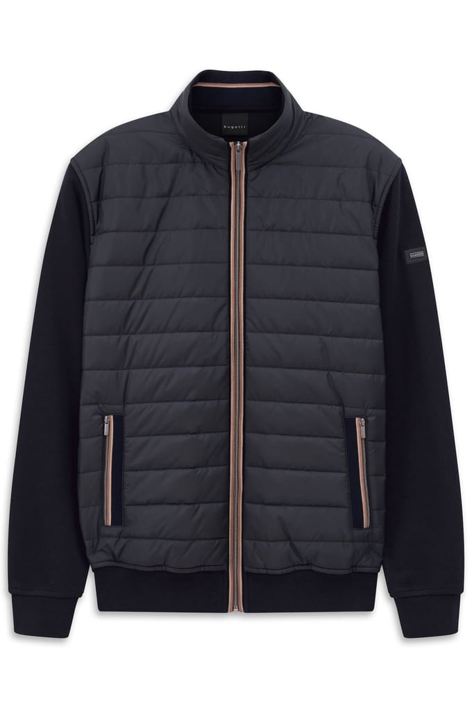 Bugatti Herren Sweatjack met gewatteerde voorkant