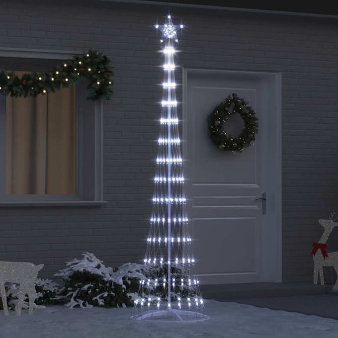 vidaXL - LED - kerstboom - Koudwit - 250 - cm - Metaal