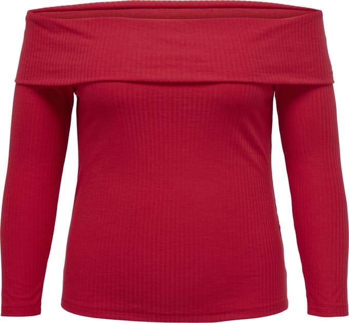 ONLY CARMAKOMA - CAREVELYN L/S OFF SHOULDER TOP JRS - Dames - Blouses