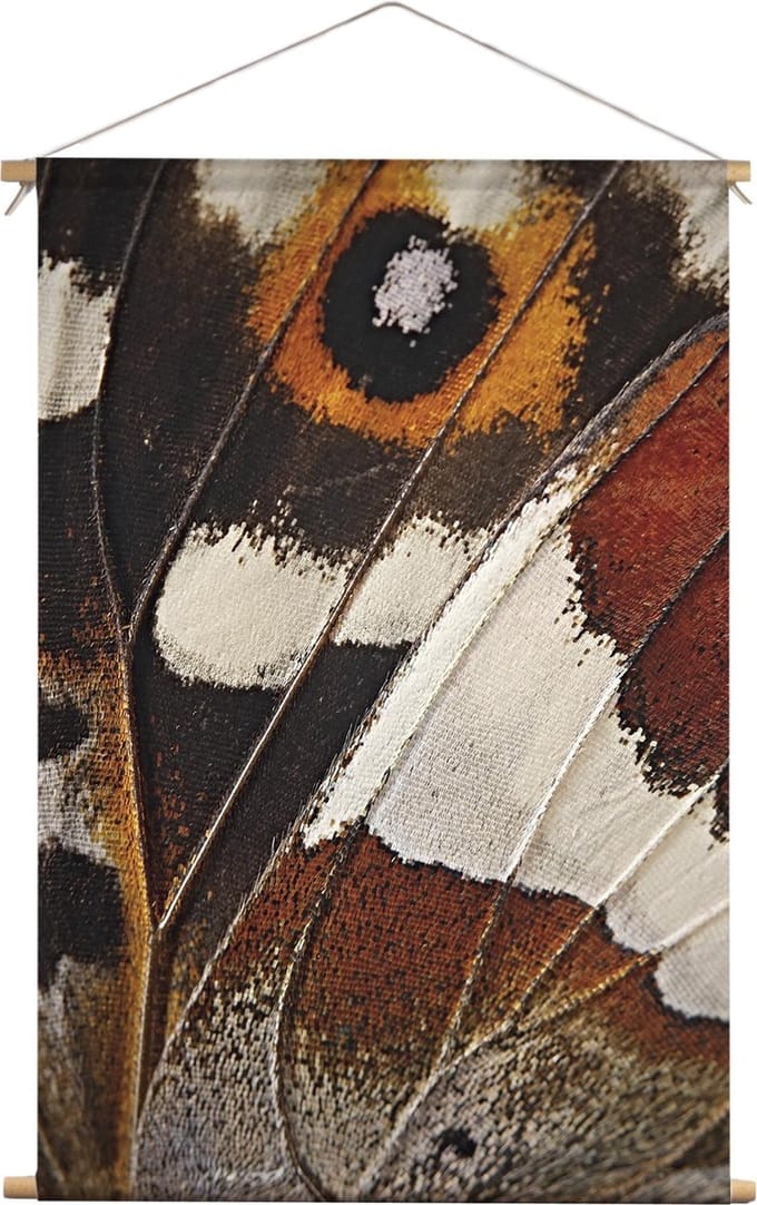 Vlinder | Dieren | Textieldoek | Textielposter | Wanddecoratie | 30CM x 45CM” | Schilderij