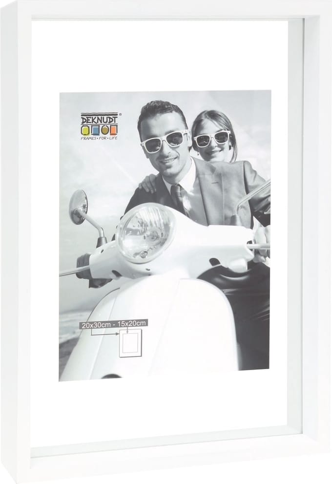 Deknudt Frames fotolijst met zwevend effect S68SK1 - wit - 20x30 cm