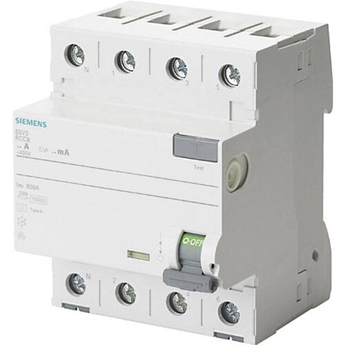 Siemens 5SV33466KL 5SV3346-6KL Aardlekschakelaar A 4-polig 63 A 0.03 A 400 V