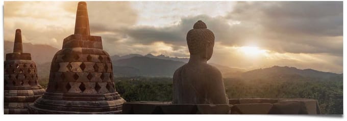 Poster Borobudur - 53 x 158 - Papier - REINDERS