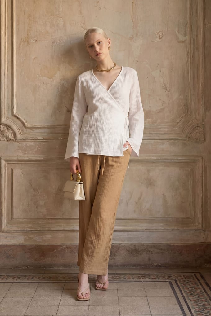 Elastische Taille Rechte Broek