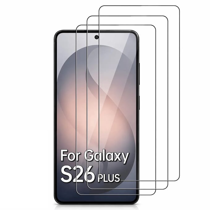 Screenprotector Gehard 9H Geschikt voor Samsung Galaxy S26 Plus – Anti-kras - 3-Pack Tempered Glas