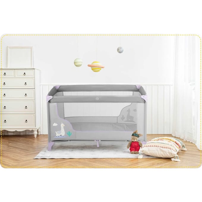 Reiswieg 125 x 65 x 78 cm RK-240 grijs en lavendel