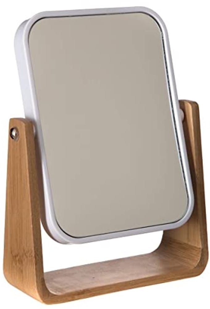 Rotatable Bamboo Bathroom Mirror