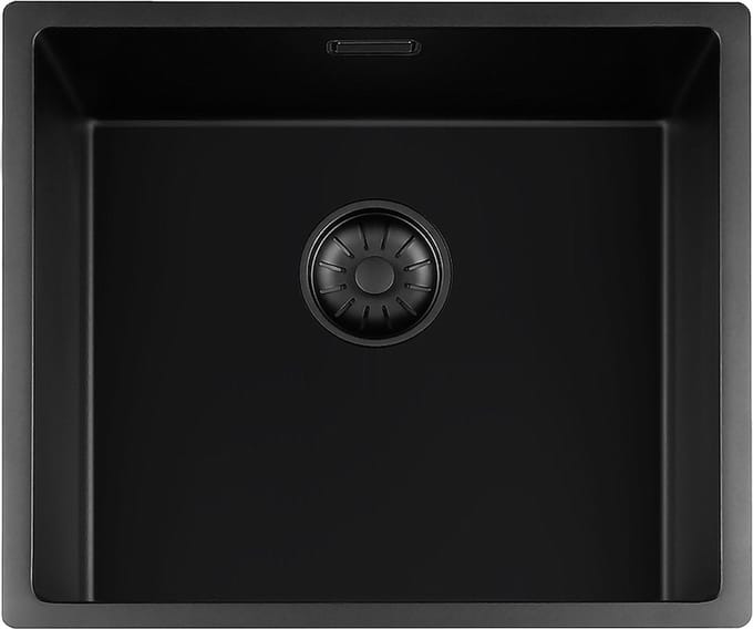 Lorreine Black Quartz Series spoelbak 4540cm Plug Zwart 45BQ-FU