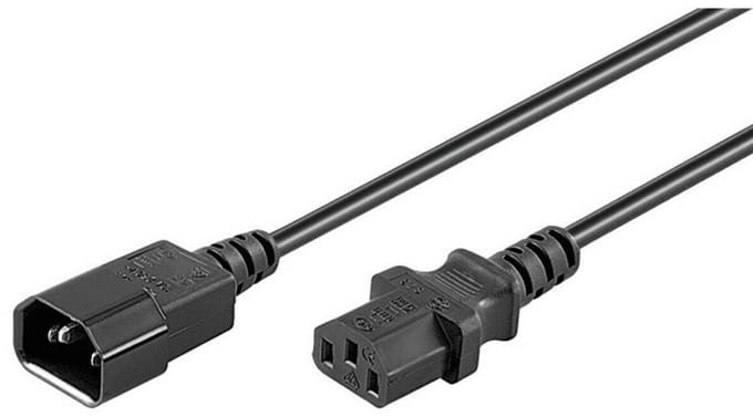 Pro Power cable C14 - C13 - Black - 1m