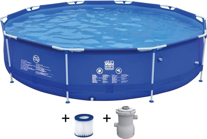 Wehncke Frame Pool 300X76 Cm Blauw
