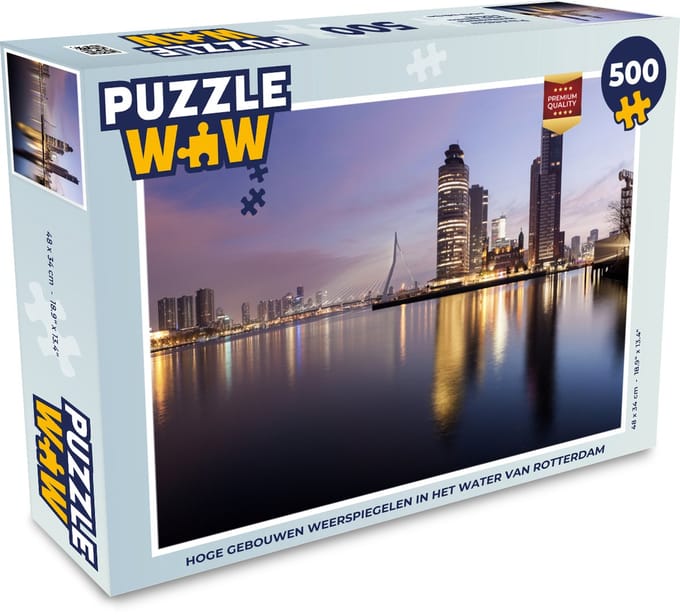 Puzzel Rotterdam - Water - Wolkenkrabber - Legpuzzel - Puzzel 500 stukjes