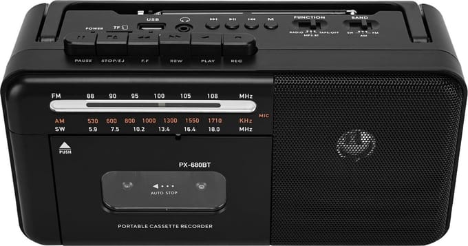 Draagbare Retro Cassetterecorder met Meerdere Functies en Radio-ondersteuning