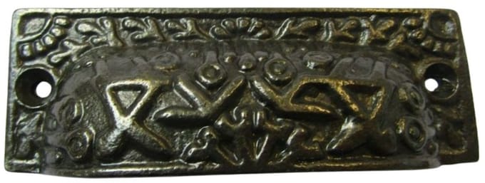 Rectangular Inca Cup handle Antique on Iron