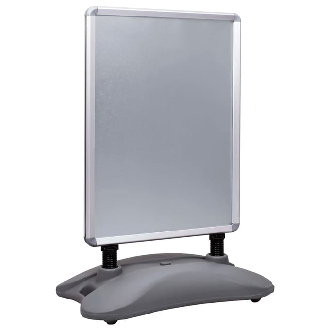 vidaXL - Posterstandaard - A1 - waterdicht - aluminiumlegering - grijs