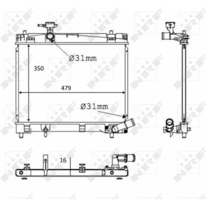 Radiator, motorkoeling NRF 58384