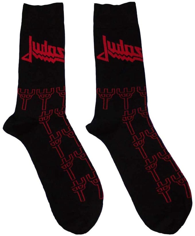Judas Priest - Trident Pattern Enkelsokken - Zwart