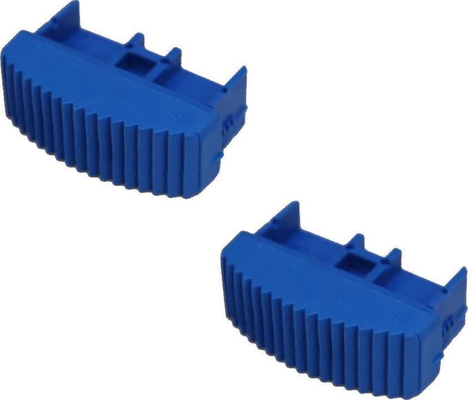 Solide laddervoet / ladderdop 70 mm blauw - Per 2 stuks