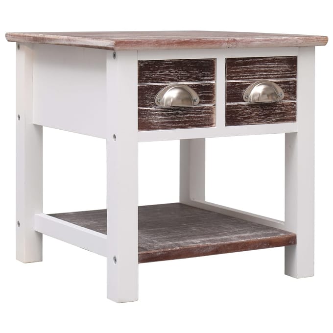 vidaXL - Bijzettafel - 40x40x40 - cm - paulowniahout - bruin