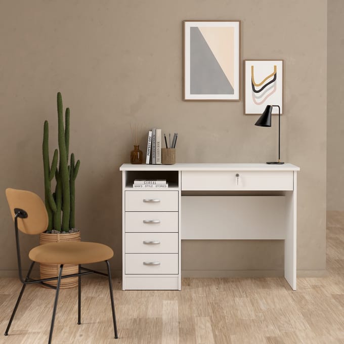 Bureau Boston - Schrijfbureau met Lade & Slot - Opbergruimte