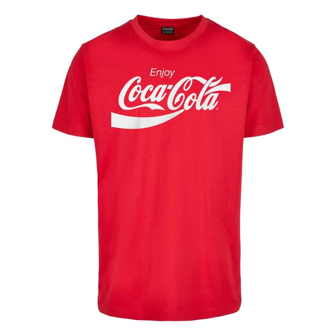 Merchcode Coca Cola - Logo Heren T-shirt - S - Rood