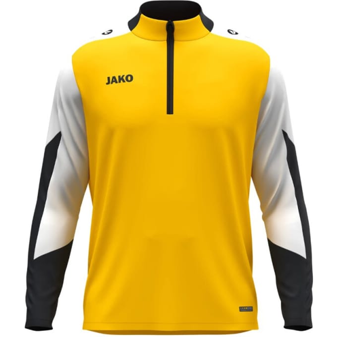 Jako Dynamic Ziptop Kinderen - Geel / Wit / Zwart | Maat: 116