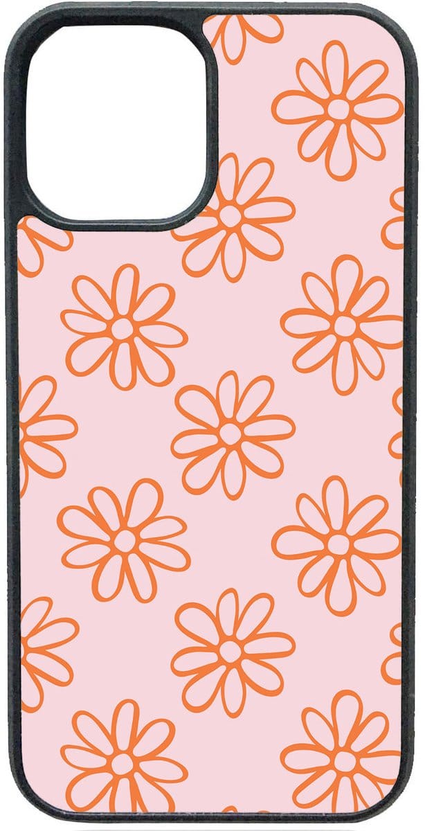 Telefoonhoesje - ORANJE BLOEMETJES - Iphone 16 Plus