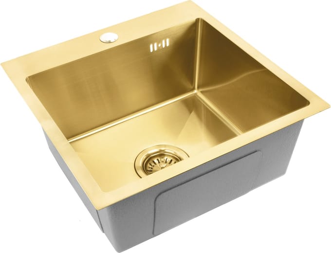 Rea Leo 40 Keukenspoelbak Geborsteld Goud 40X45X18,5Cm