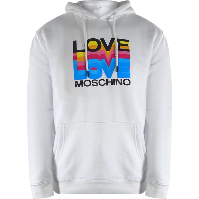 Love Moschino Multi Logo Witte Hoodie