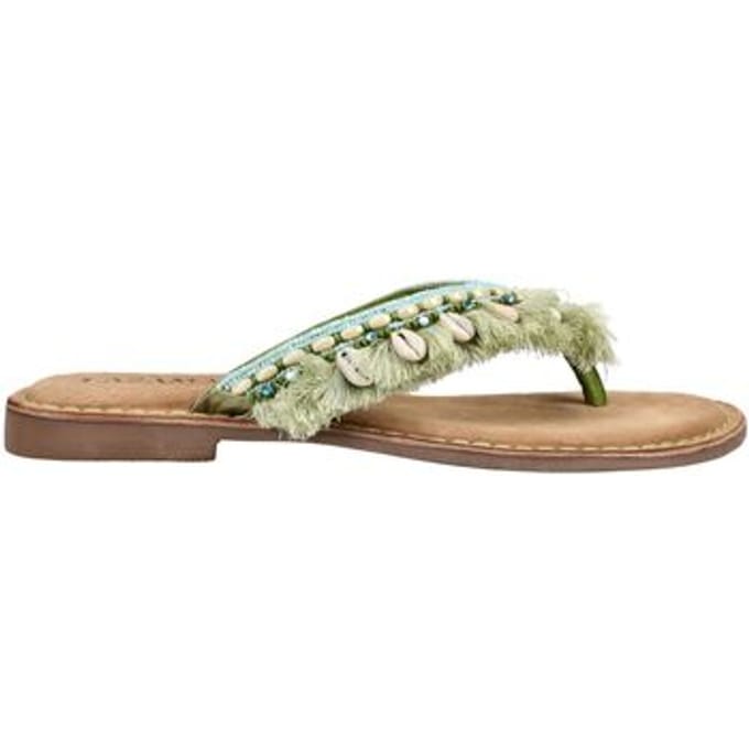 Lazamani - Annika Dames Teenslippers Mint - Maat 37