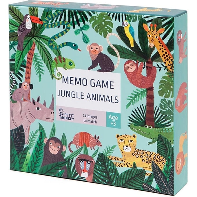 Petit Monkey Memo Game Jungle animals 48 stks / 3jr+