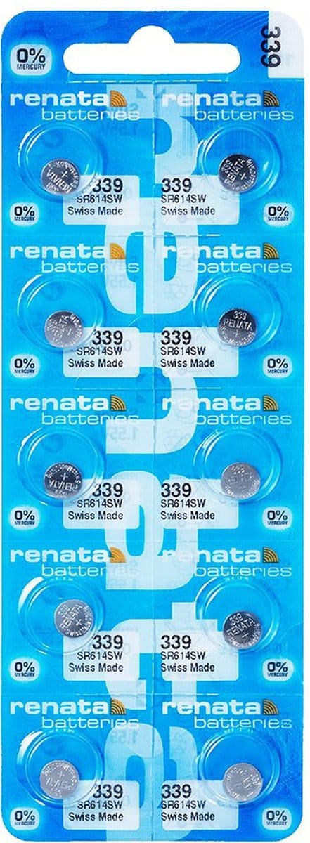Horlogebatterijen Renata 339 Silver-Oxide 10 stuks