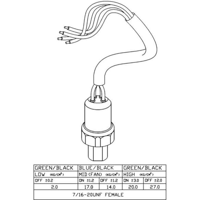 Drukschakelaar, airconditioning NRF 38920