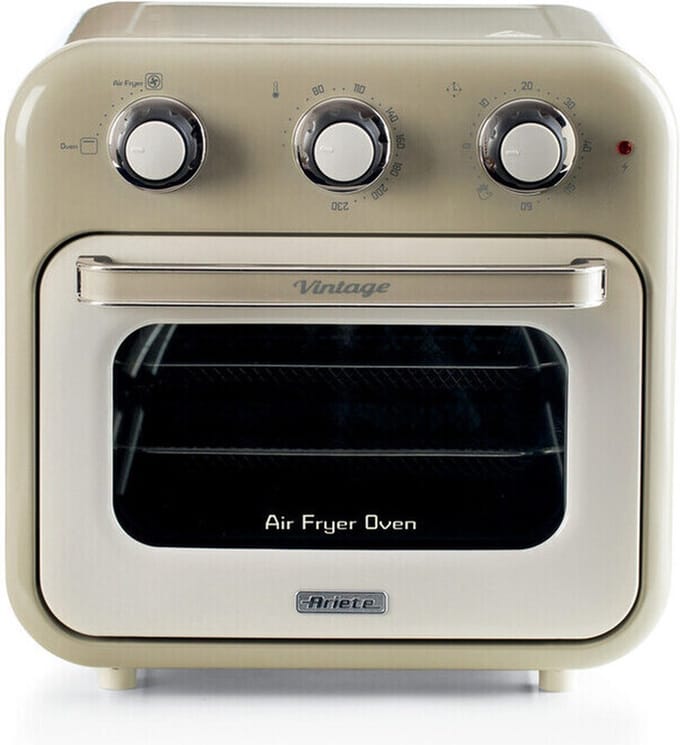 Ariete 4632/03 Vintage Airfryer & Oven - 16 liter - 1400 Watt - timer - draaispit - roterende mand - beige