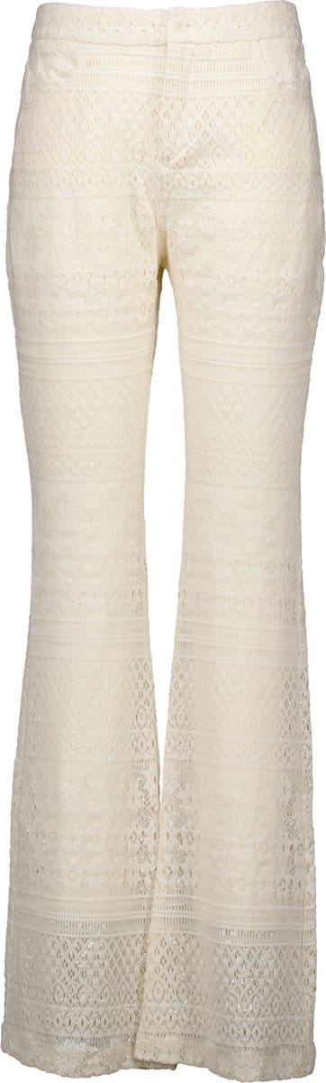 Liu Jo Pizzo Macrame Tp Pants Dames - Chino - Pantalon - Creme - Maat 42