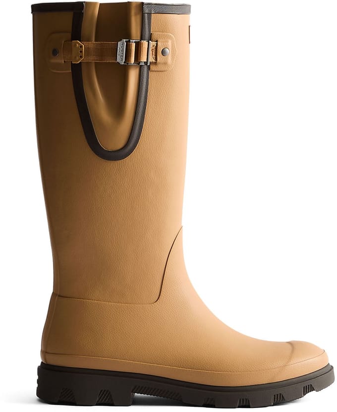 Hunter - Men's Downpour Adjustable Tall Wellington Boots Biscuit/Chocolate Brown - Maat 45-46