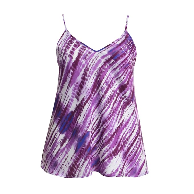 Satijnen Abstract Motief Tanktop Dames Mat Fashion