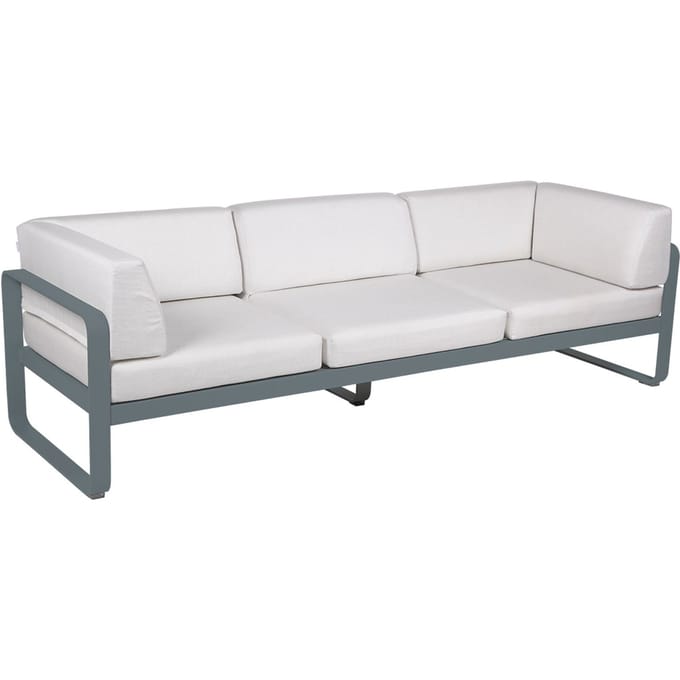 Fermob BELLEVIE club sofa 3 zits - 26 stormgrijs mat - 81 witgrijs