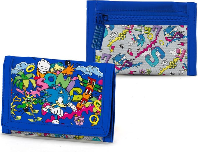 Sonic Portemonnee, Cartoon - 13 x 8 cm - Polyester