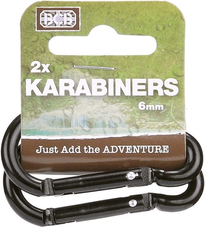 B.C.B. 6mm karabijnhaak (2 stuks)