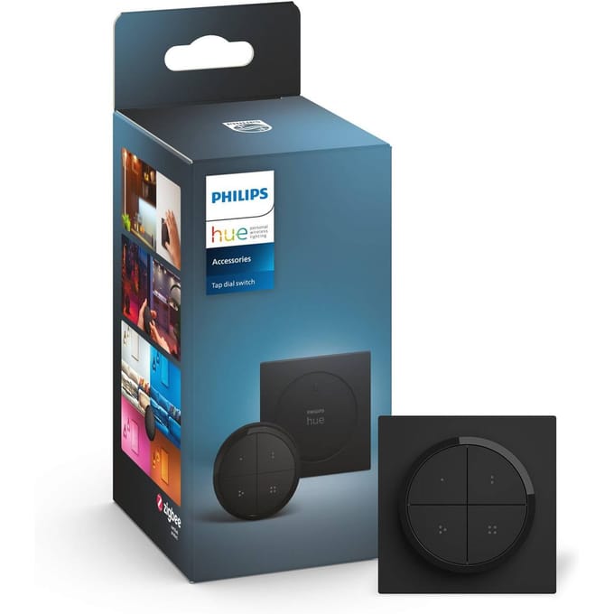 Télécommande Philips Hue Tap Dial Switch - Noir - Contrôle multi-pieces - Compatible Alexa - Intérieur - Pile