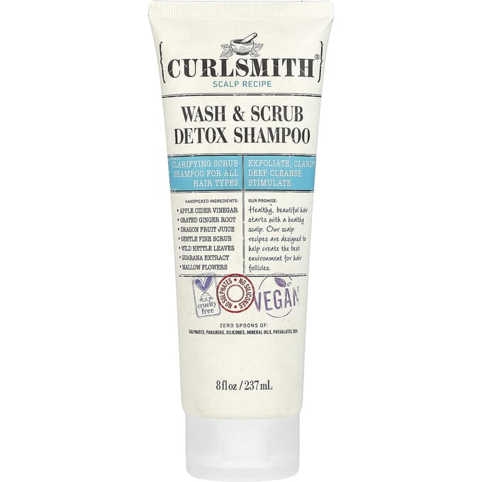 Curlsmith - Wash Scrub Detox Shampoo Tube 237ml - Krullend haar - Detox Shampoo - Refresh
