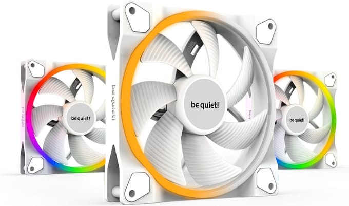 be quiet! LIGHT WINGS 140mm PWM high-speed Triple-Pack - Case ventilator - 140mm - Wit met RGB-licht - 31 dBA