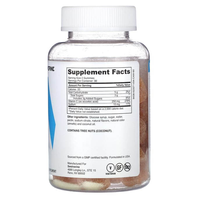 Swolverine, Vitamine C, 60 gummies
