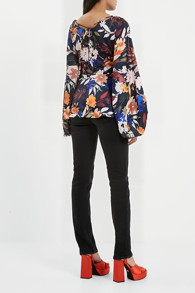 French Connection Brooke Aleeya Satin Top Black Größe: 10 | Blusen Outlet | Damen | Schwarz