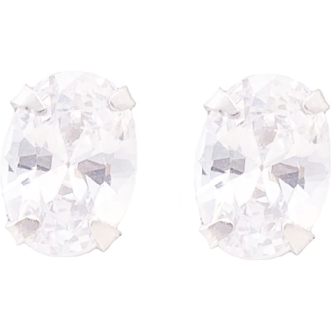 Boucles d'oreilles - LUXENTER - Essential Medium - Argent 925 - Zircon pavé - Plaqué rhodium white