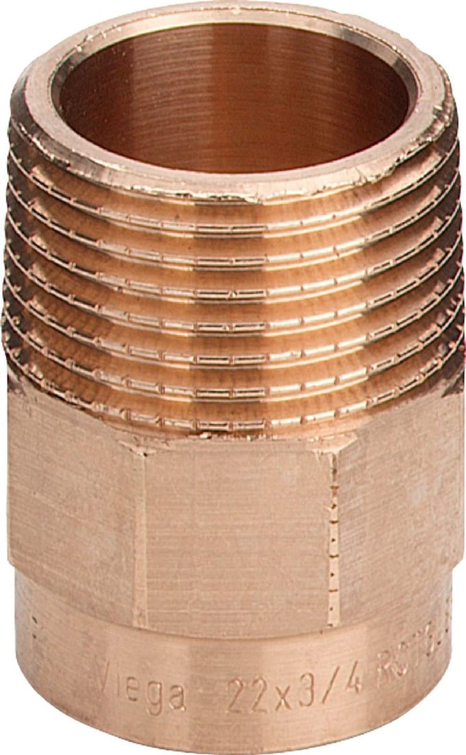 Viega Overgangsstuk, d 28mm, R 1 rood koper model 94243G, 100285