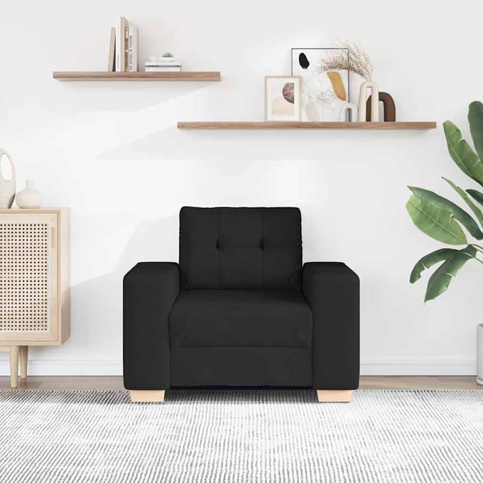 vidaXL - Fauteuil - 100x78x80 - cm - stof - zwart