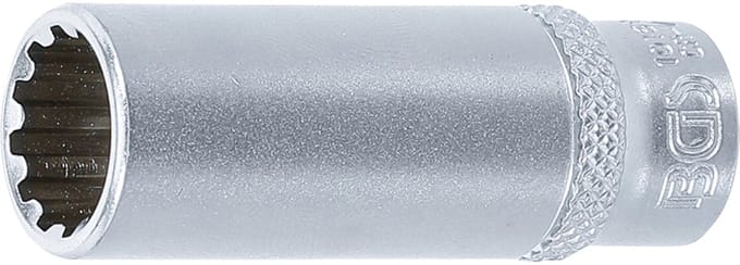 BGS Dopsleuteldop Gear Lock, diep - 1/4 - 12 mm