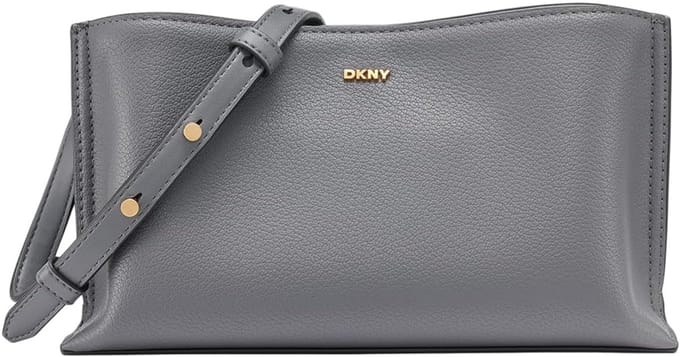 Crossbody Tas Dames Donkergrijs Leer - Compact & Stijlvol Schoudertasje