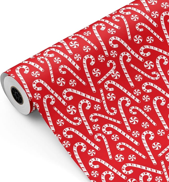 Groot cadeaupapier 62 cm x 100m Rood Wit Geruit Geschenkpapier Winkelverpakking